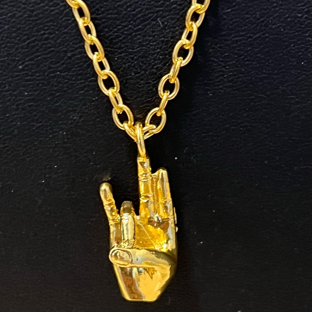 Sigma Gamma Rho Hand Sign Necklace Gold